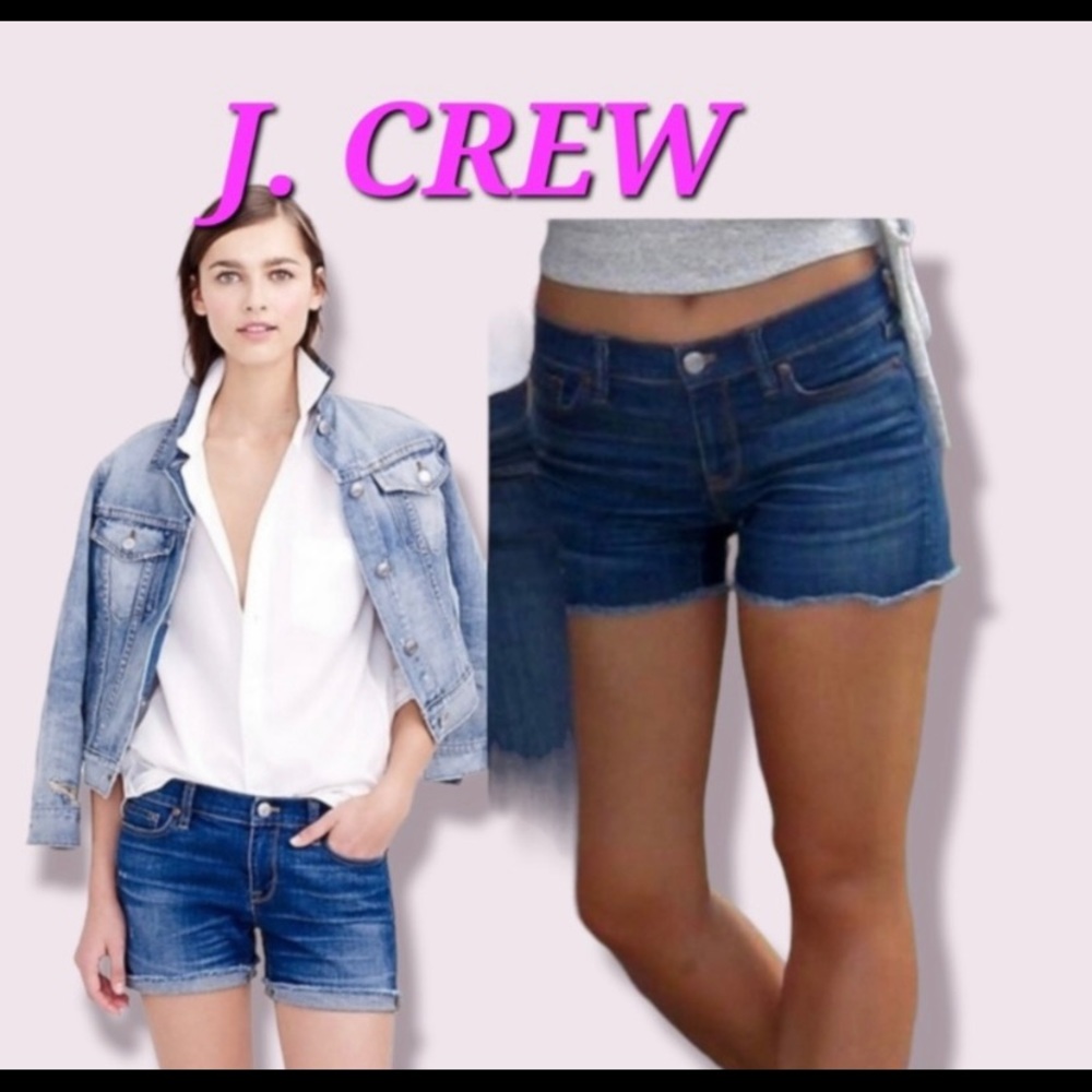 J.Crew Indigo Denim Jean Shorts Size 24
